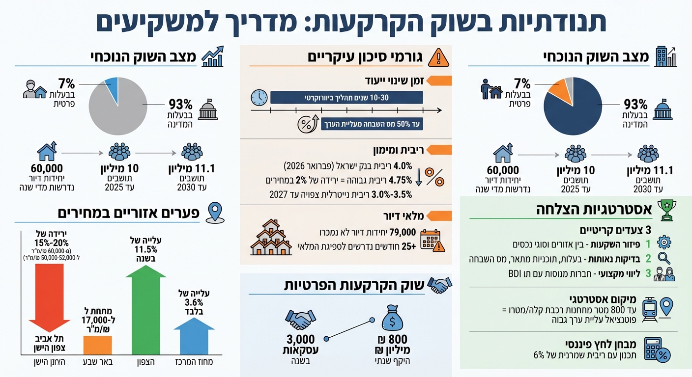 מפתח להשקעה בקרקעות בישראל: נתונים וסיכונים
