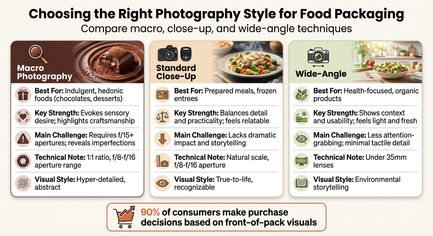 Food Photography Styles Comparison for Packaging Design