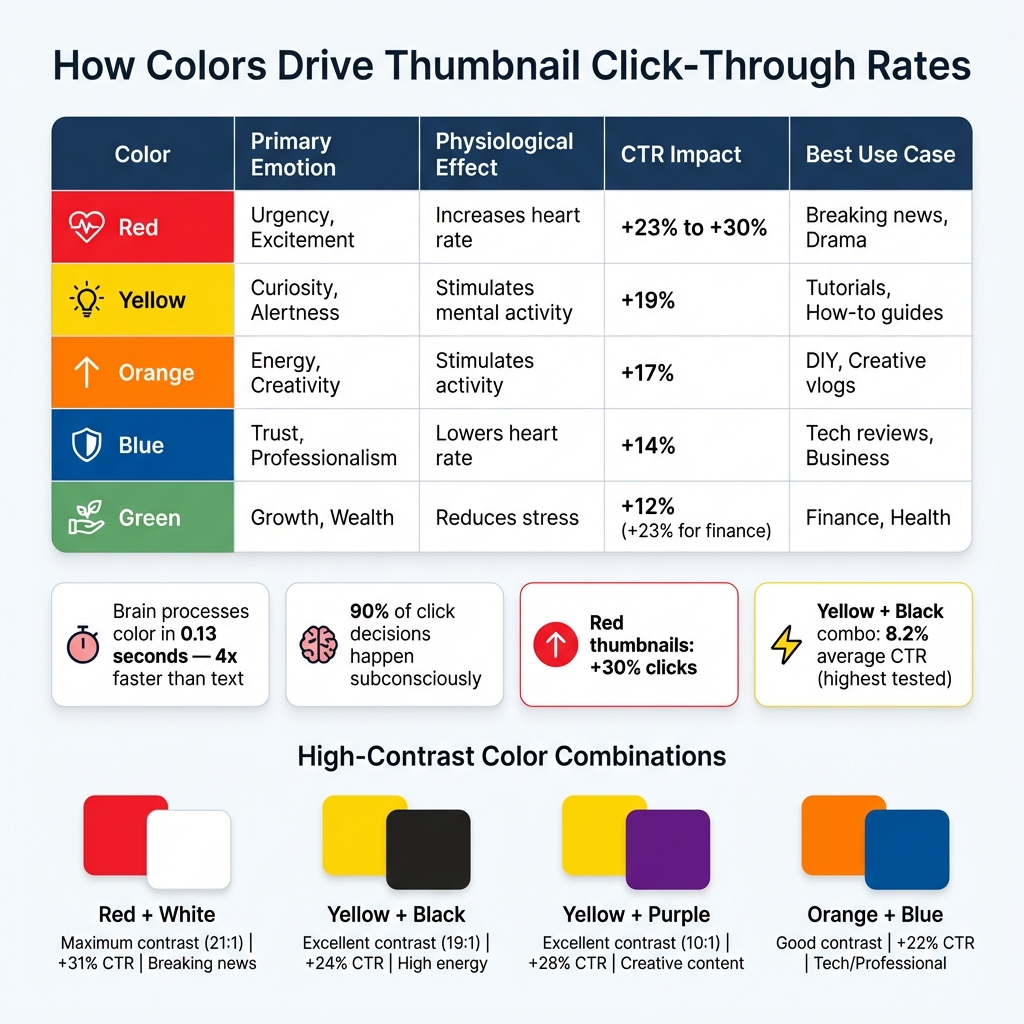 Color Psychology Impact on Thumbnail Click-Through Rates