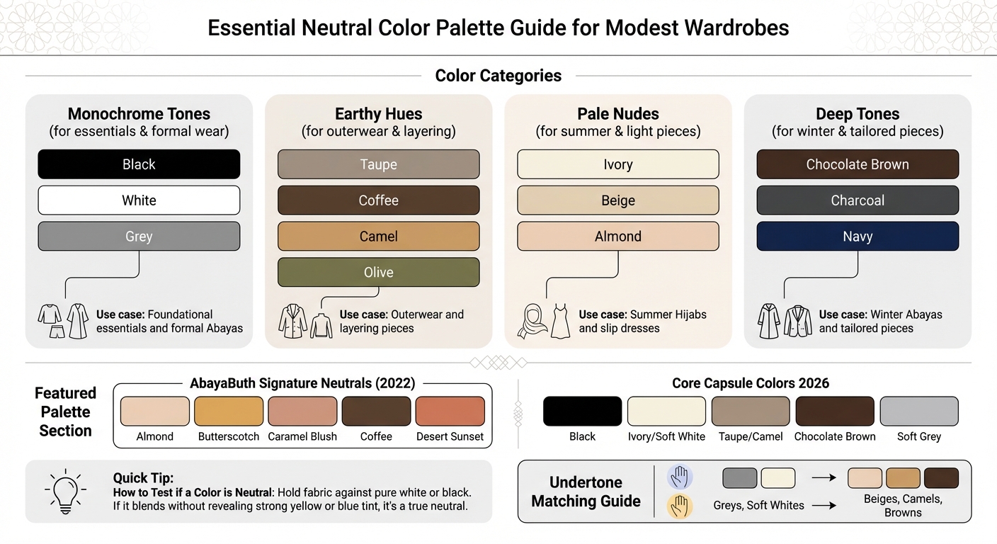 Essential Neutral Color Palette Guide for Modest Wardrobes