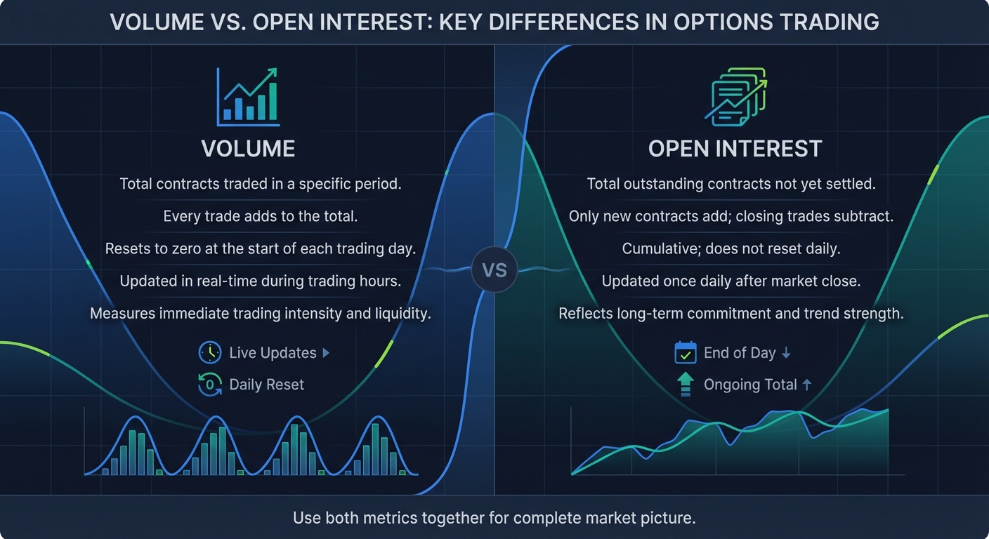 Open Interest vs Volume in Options Trading: Key Differences