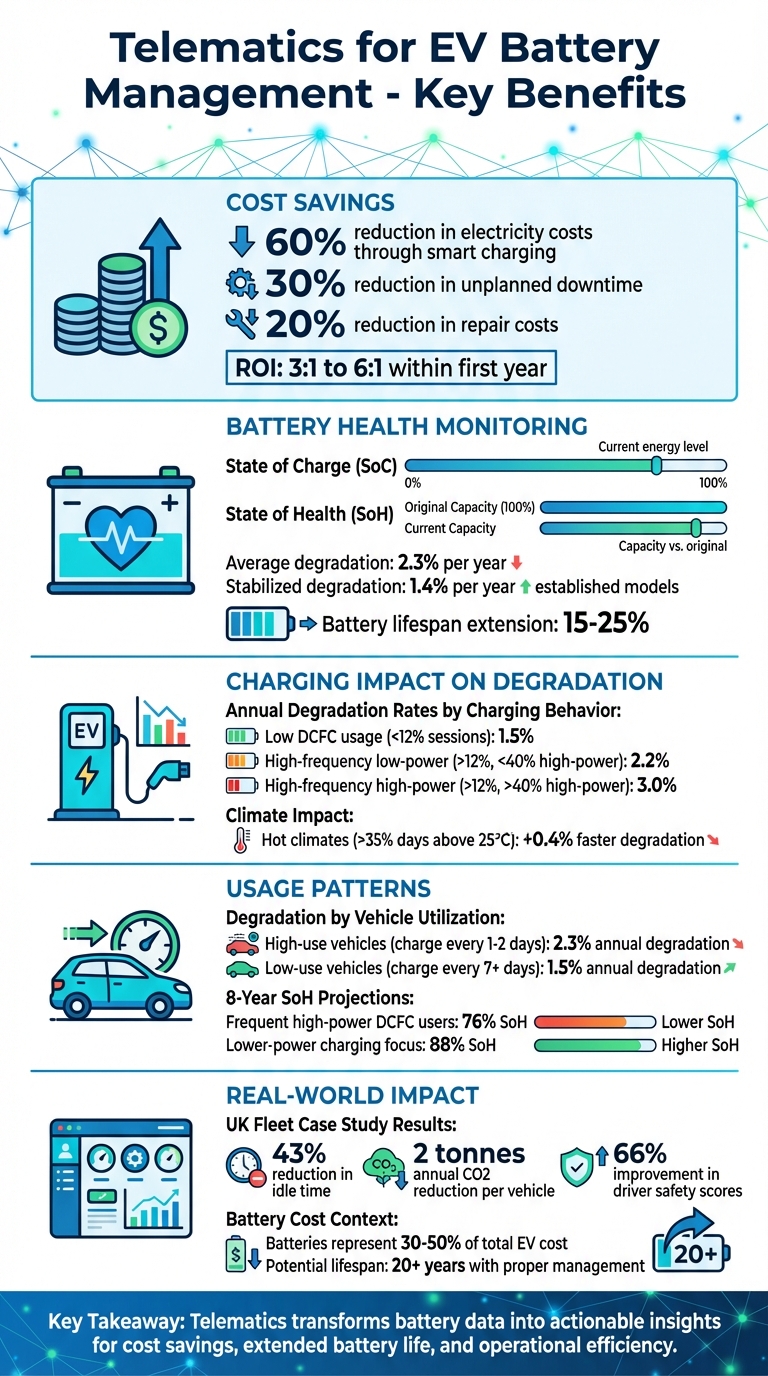 EV Battery Telematics: Key Benefits and Cost Savings for Fleet Management