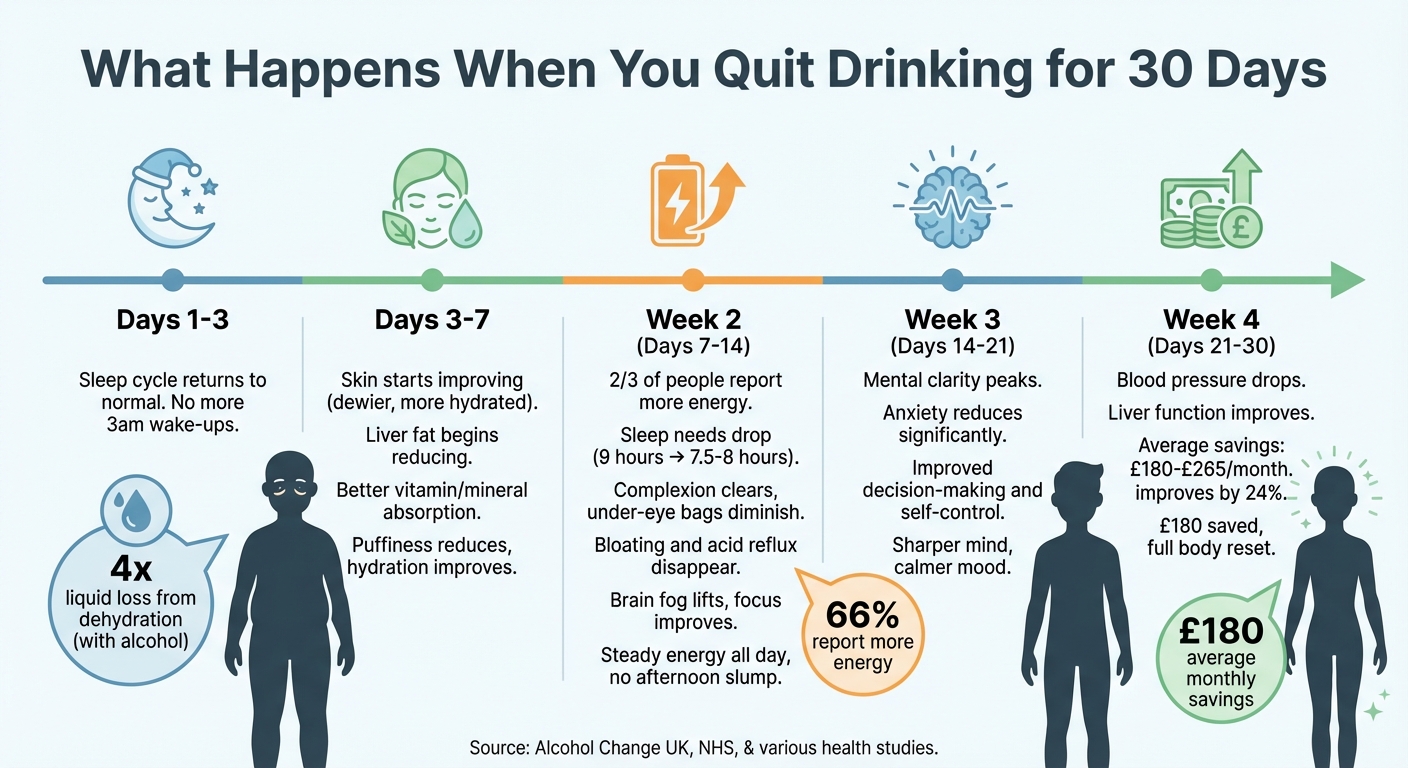 30-Day Alcohol-Free Timeline: Physical and Mental Health Benefits