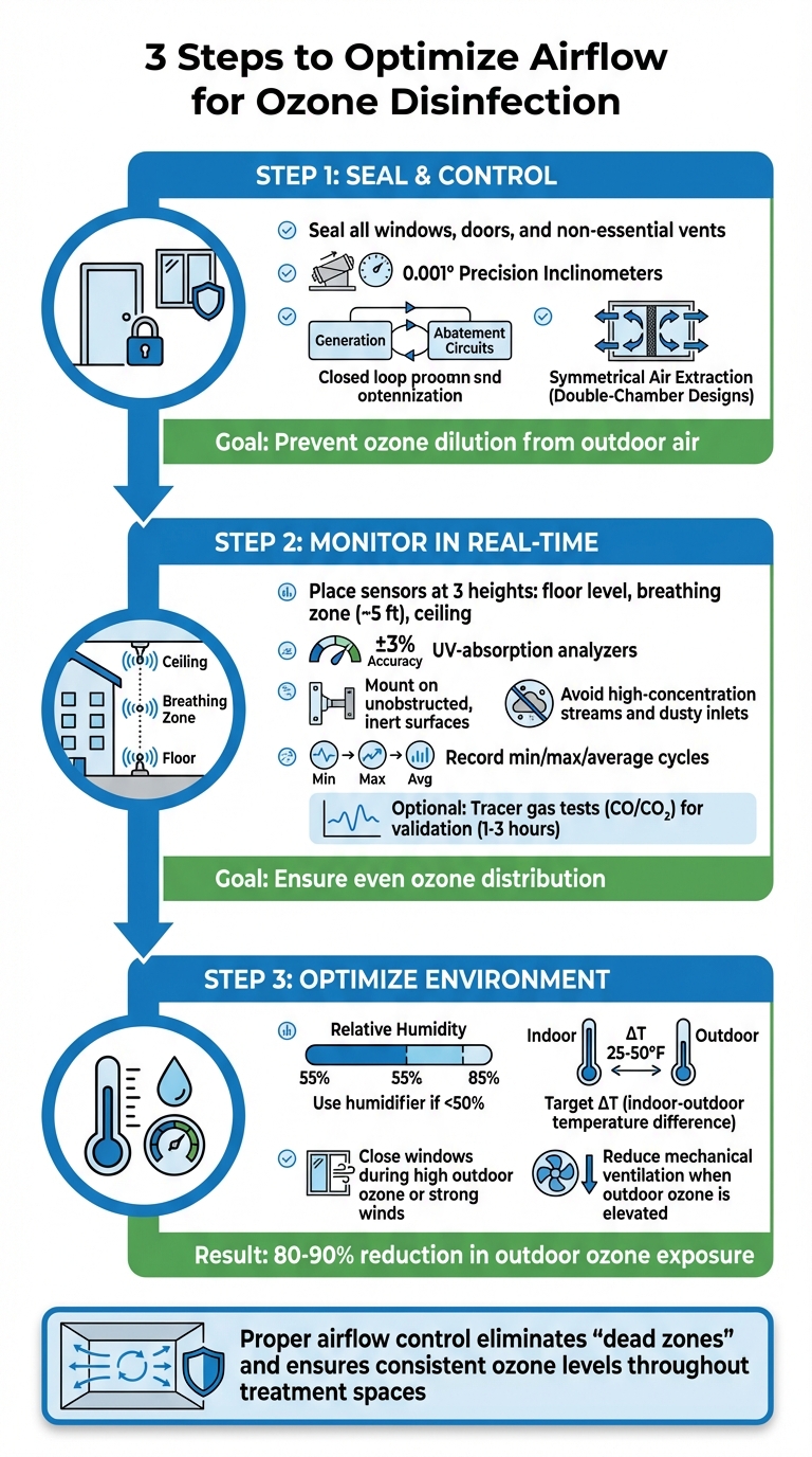 Airflow Management Process for Effective Ozone Disinfection