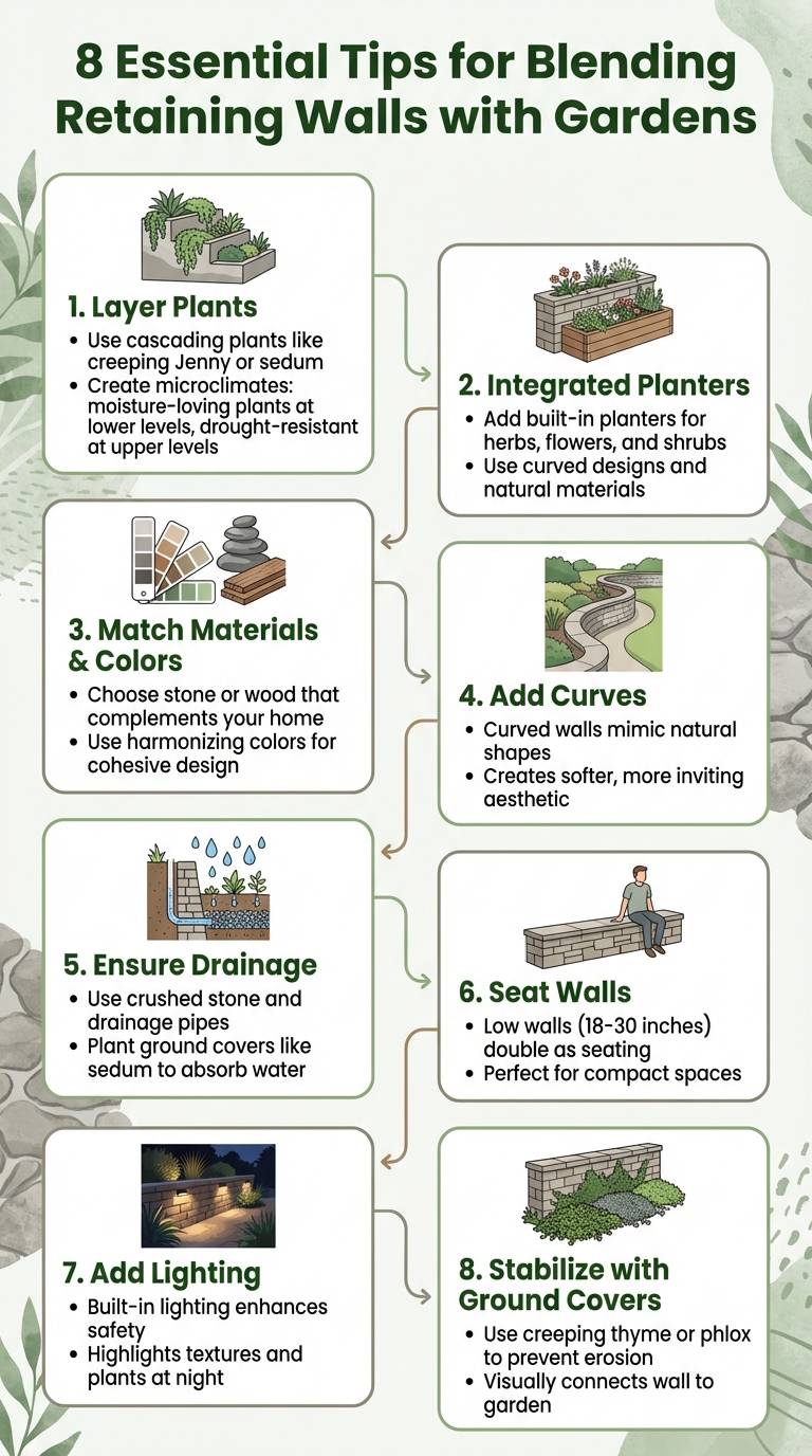 8 Essential Tips for Blending Retaining Walls with Gardens