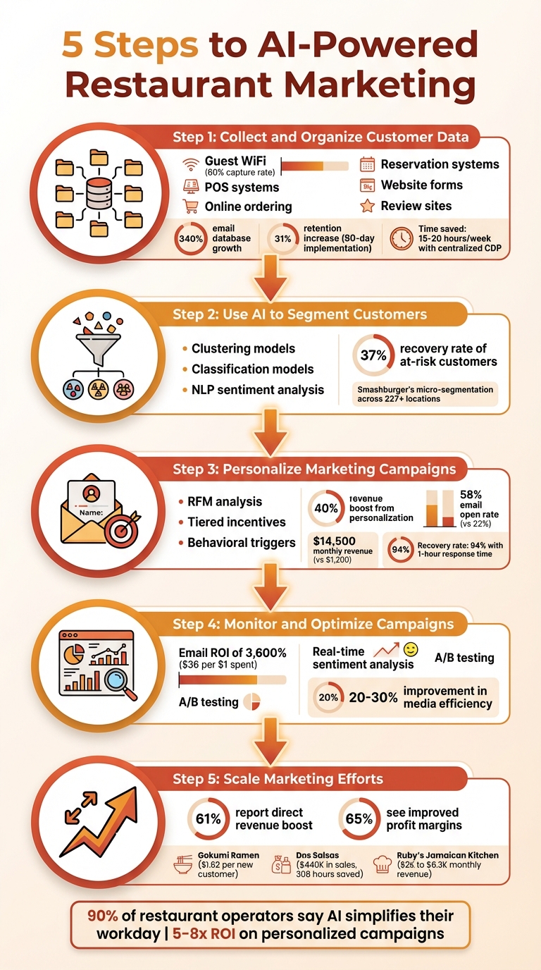 5-Step AI Restaurant Marketing Implementation Process