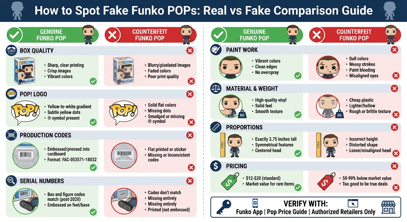 Real vs Fake Funko POP Comparison Guide