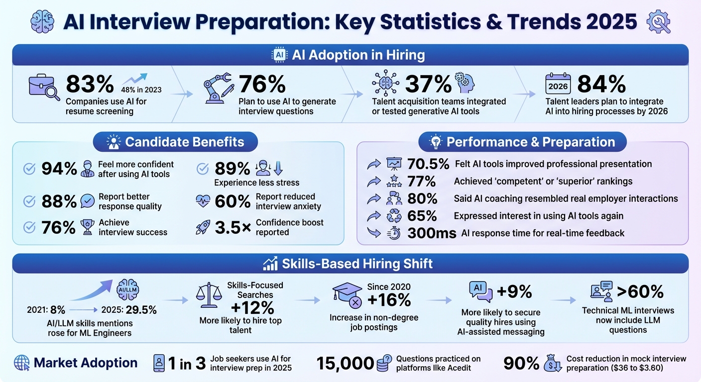 AI Interview Preparation Statistics and Trends 2025
