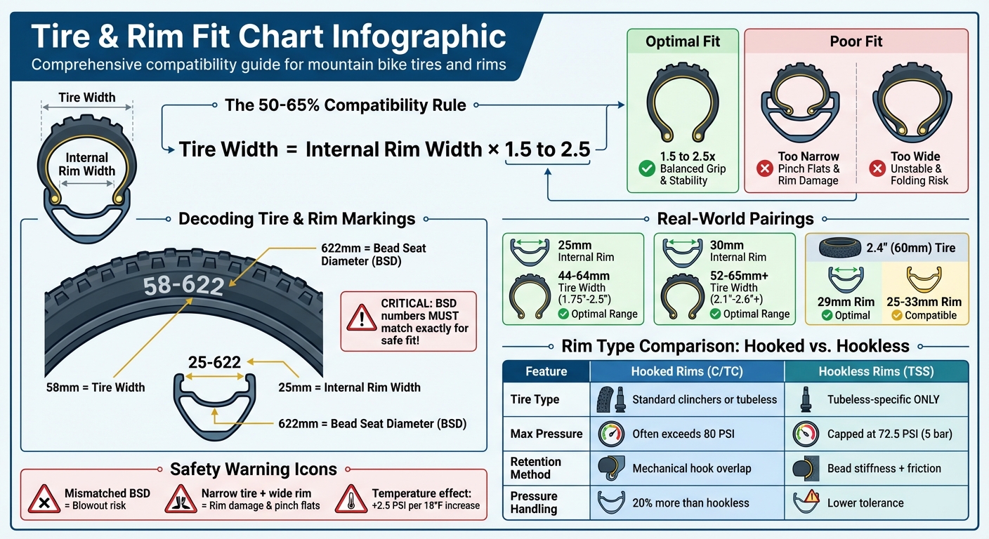 Tire and Rim Compatibility Guide: Width Ratios and Rim Type Comparison
