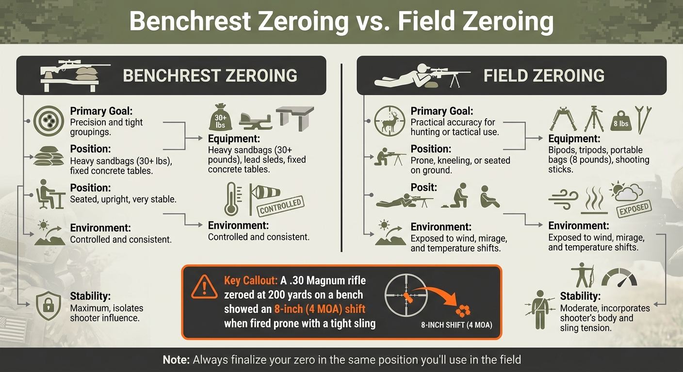 Benchrest vs Field Zeroing: Key Differences for Rifle Scope Accuracy