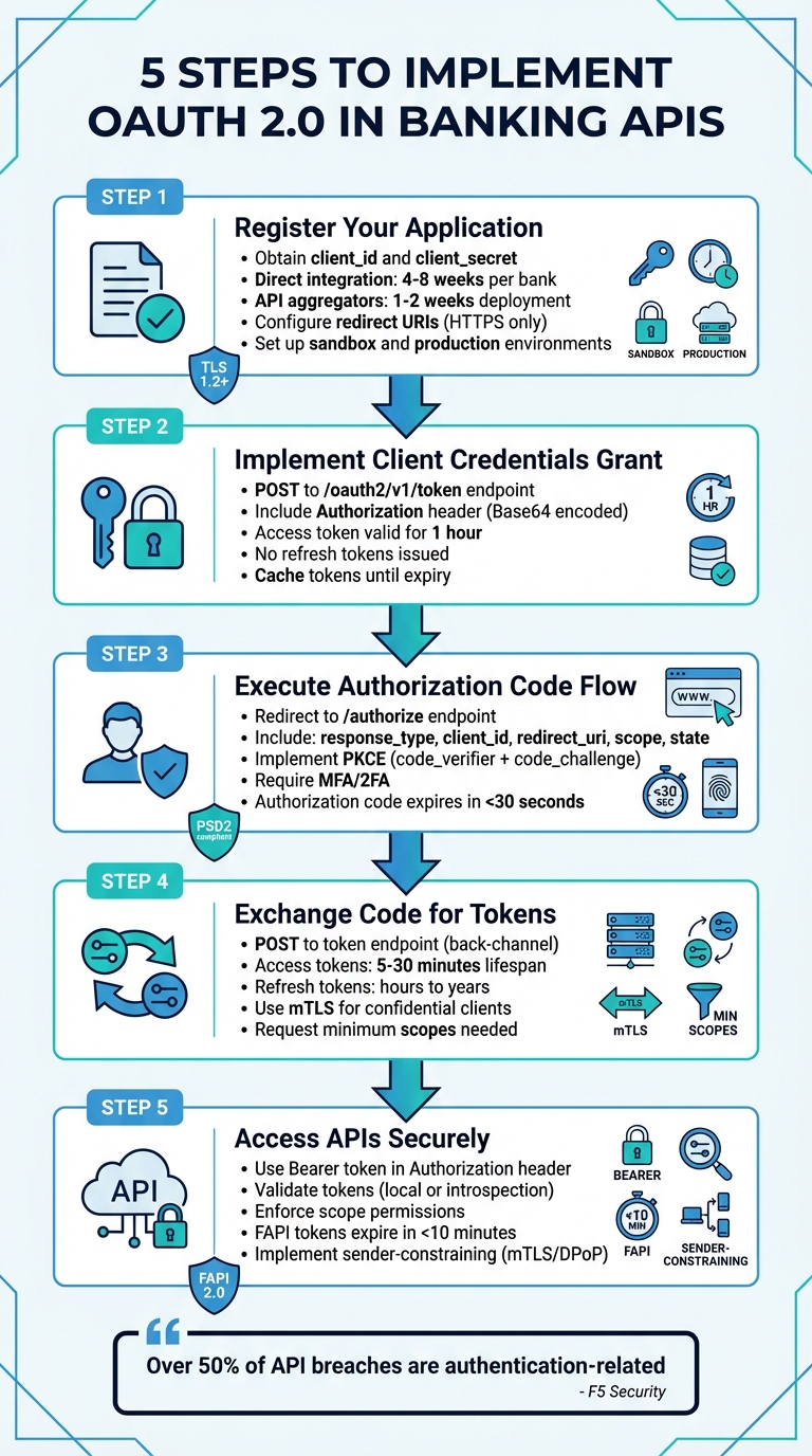 5 Steps to Implement OAuth 2.0 in Banking APIs