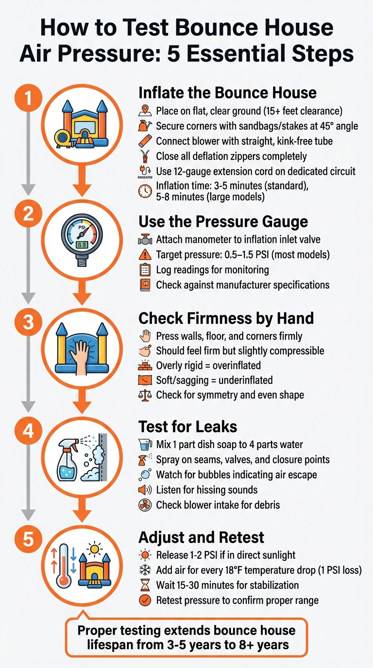 5-Step Bounce House Air Pressure Testing Process