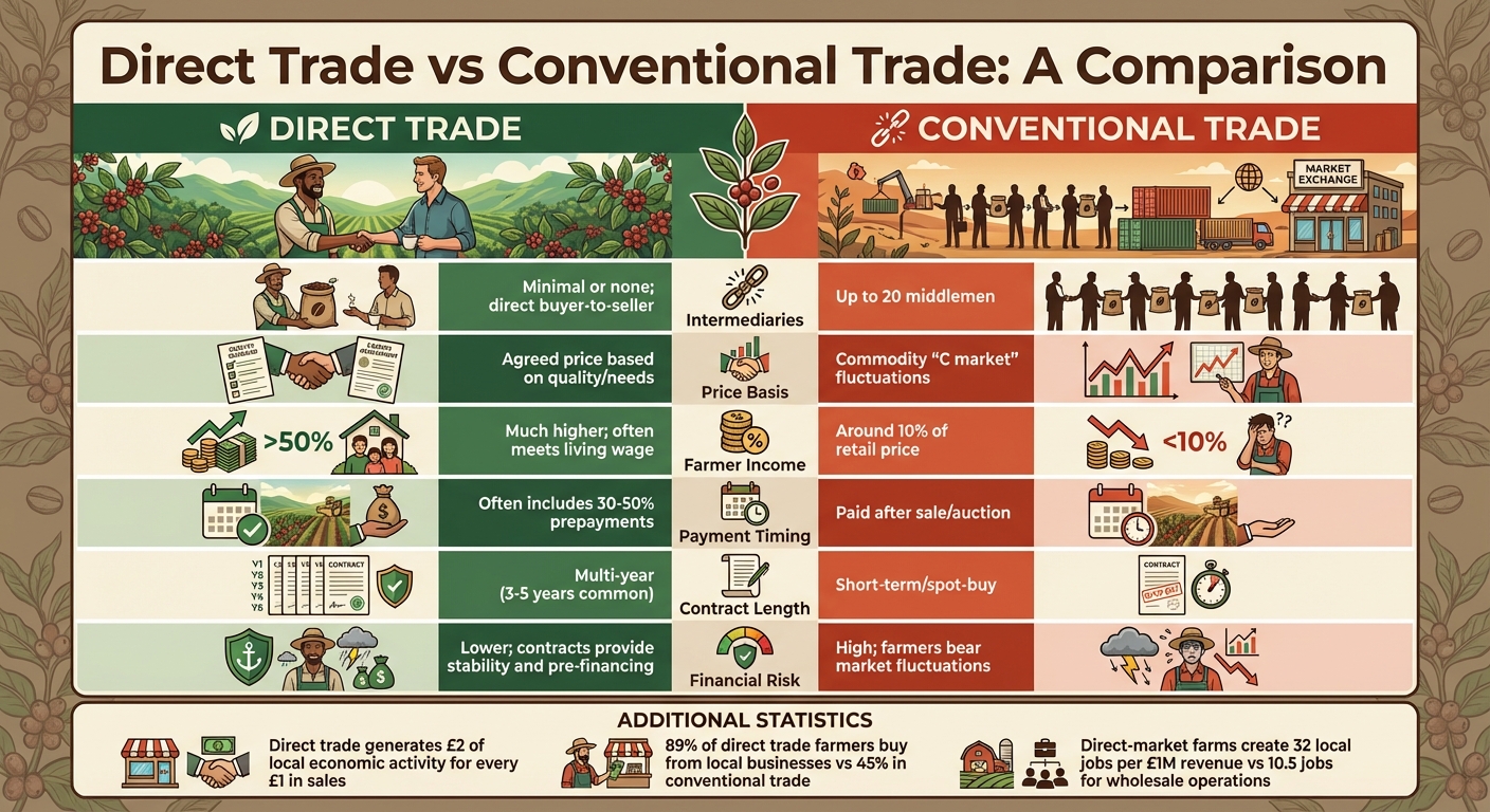 Direct Trade vs Conventional Coffee Trade: Impact on Farmers