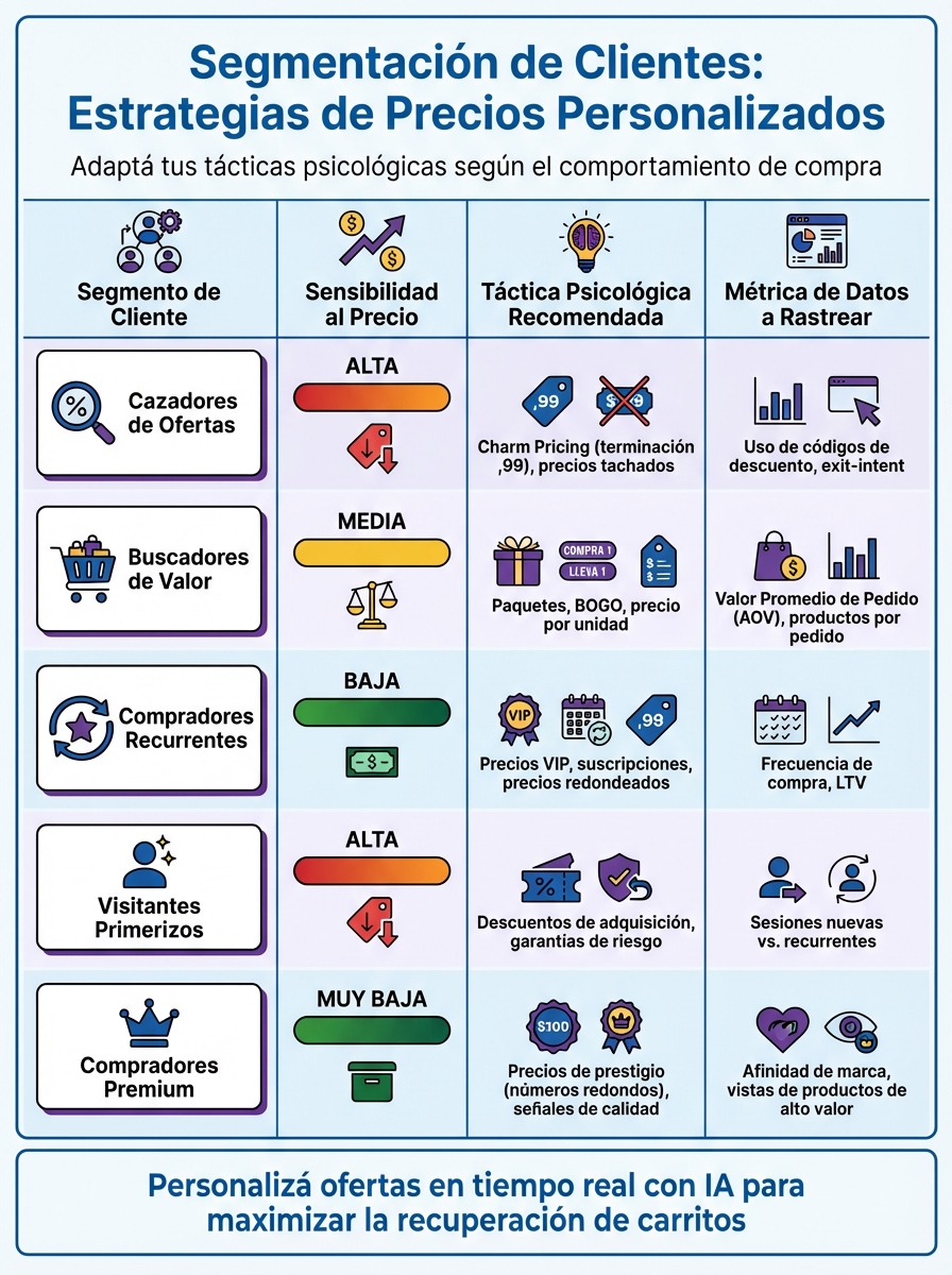 Segmentación de clientes y estrategias de precios psicológicos para e-commerce