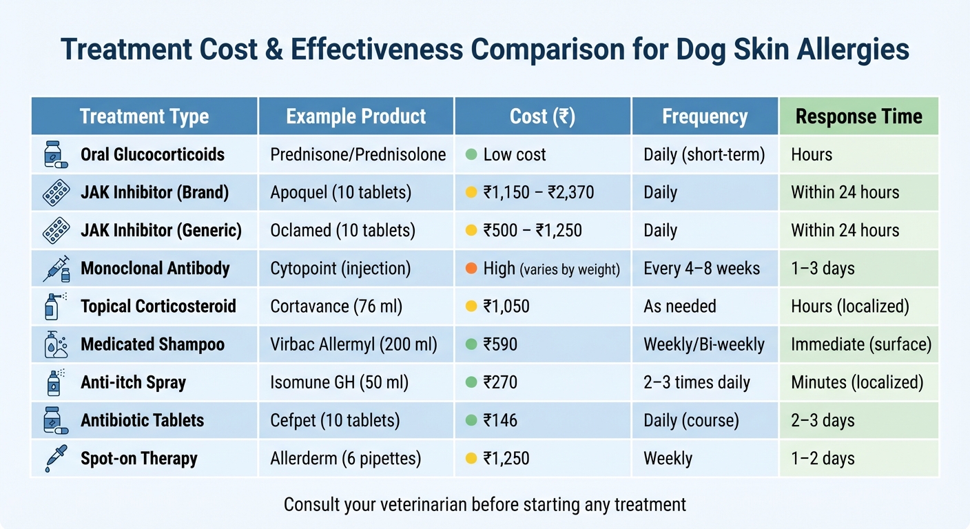Dog Skin Allergy Treatment Options: Cost and Effectiveness Comparison