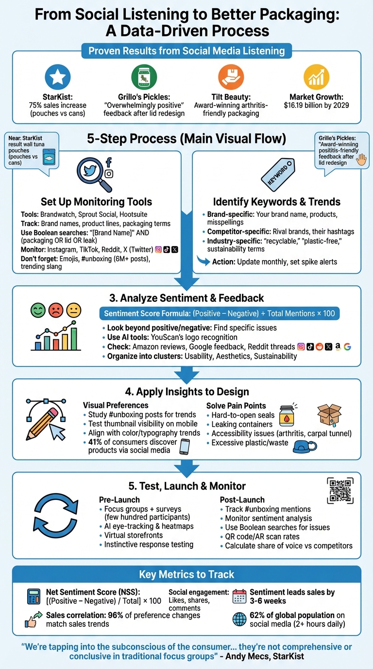 5-Step Social Media Listening Process for Packaging Design Optimization