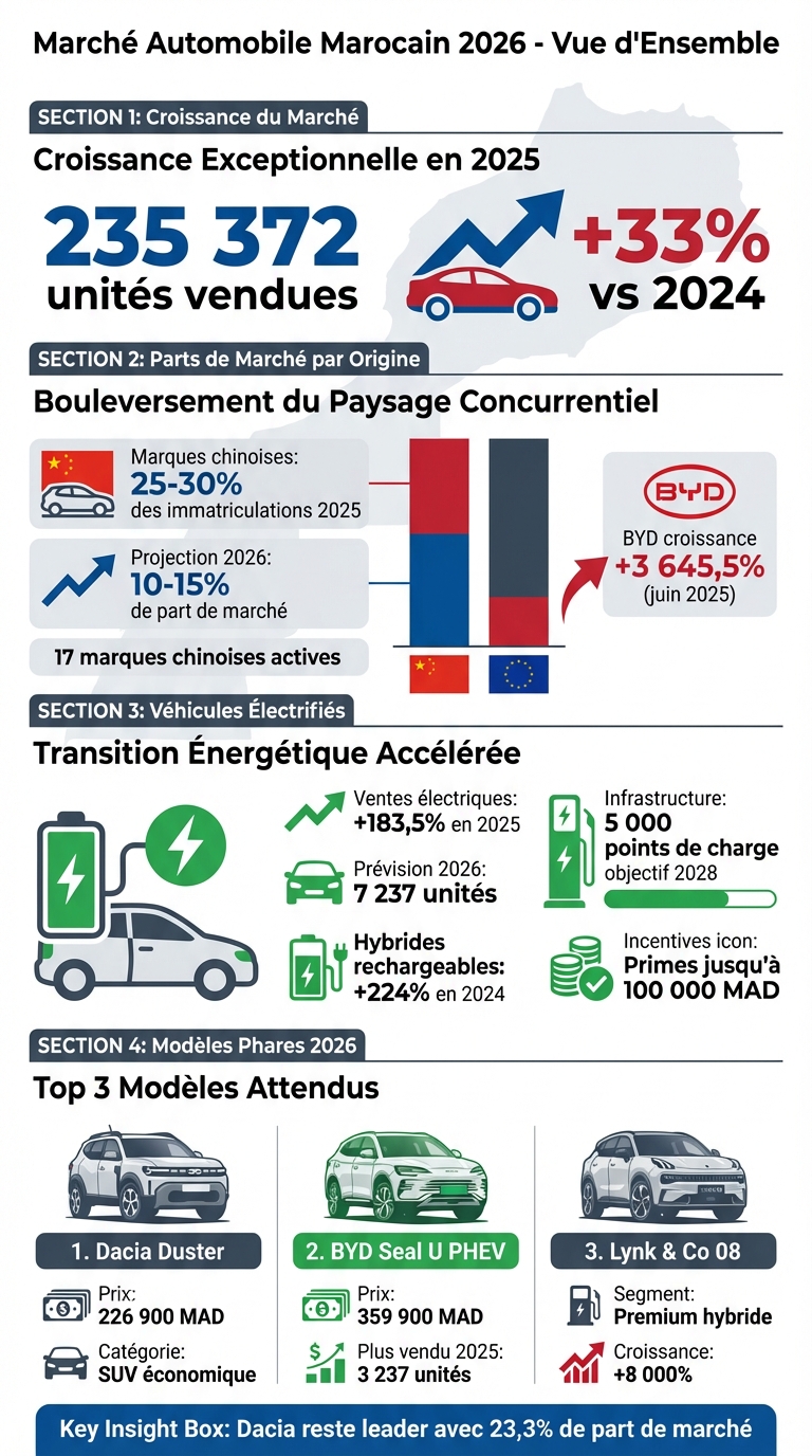 Marché automobile marocain 2026 : chiffres clés et tendances