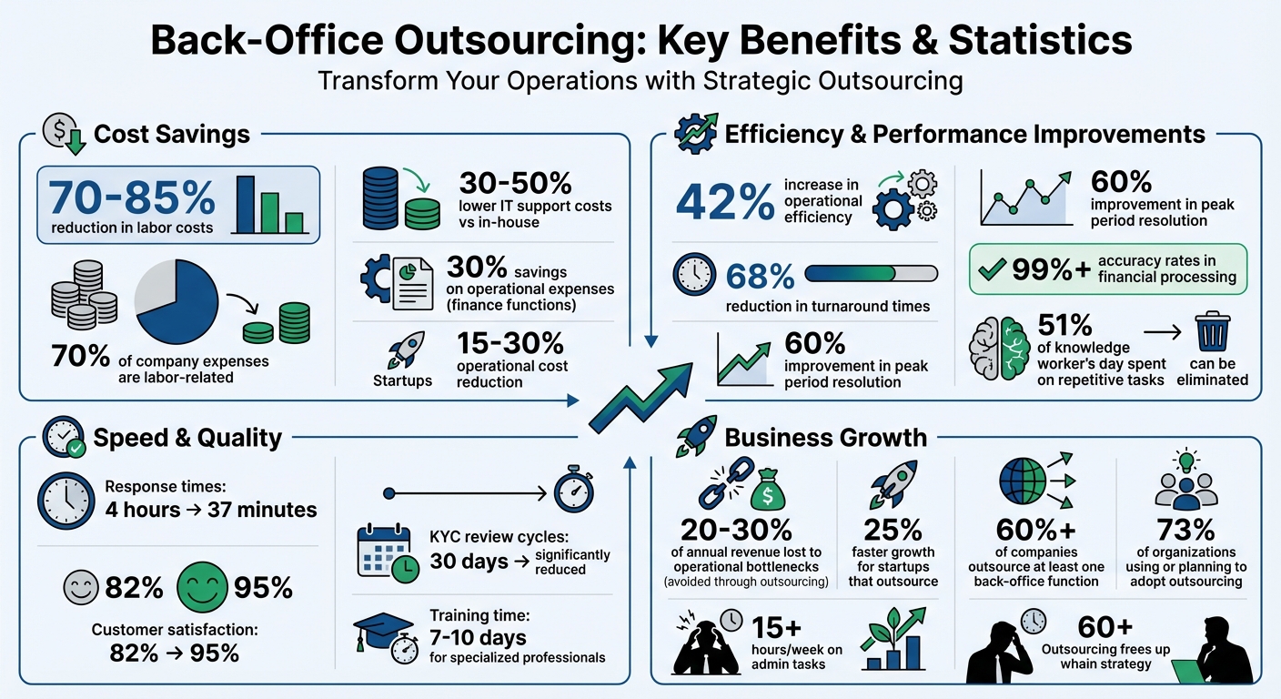 Back-Office Outsourcing Benefits: Cost Savings and Efficiency Statistics