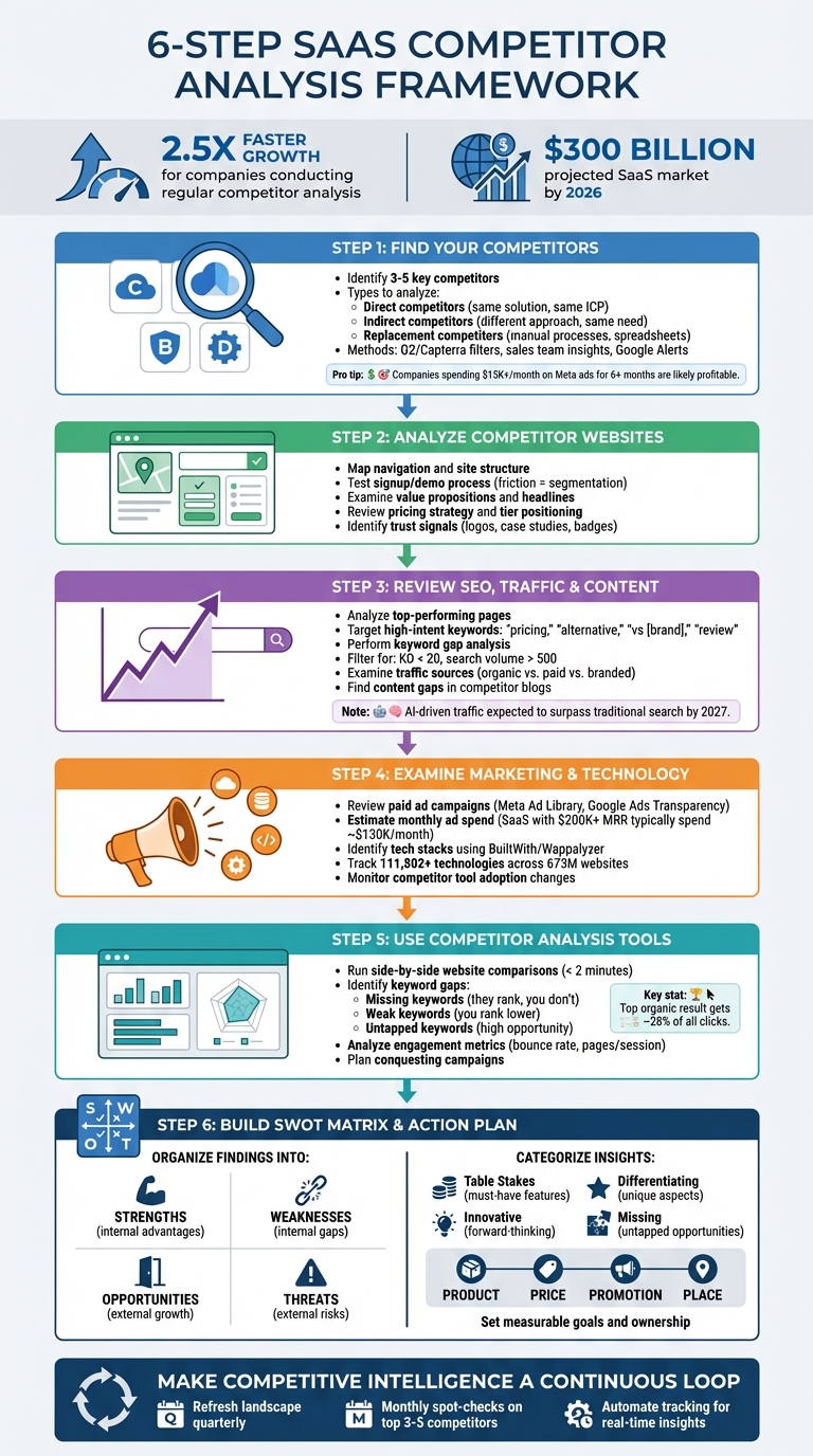 6-Step SaaS Competitor Analysis Framework