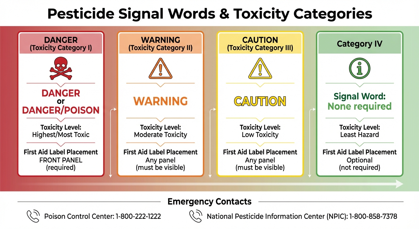 Pesticide Label Signal Words and Toxicity Categories Guide