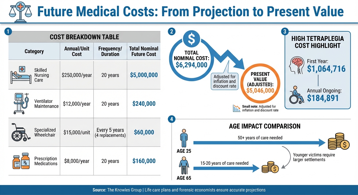 Future Medical Costs Breakdown for Catastrophic Injuries