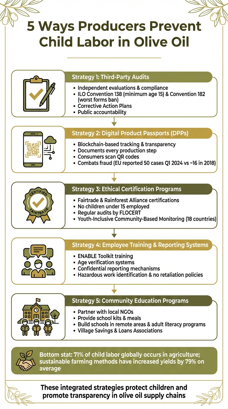 5 Strategies Producers Use to Prevent Child Labor in Olive Oil Production