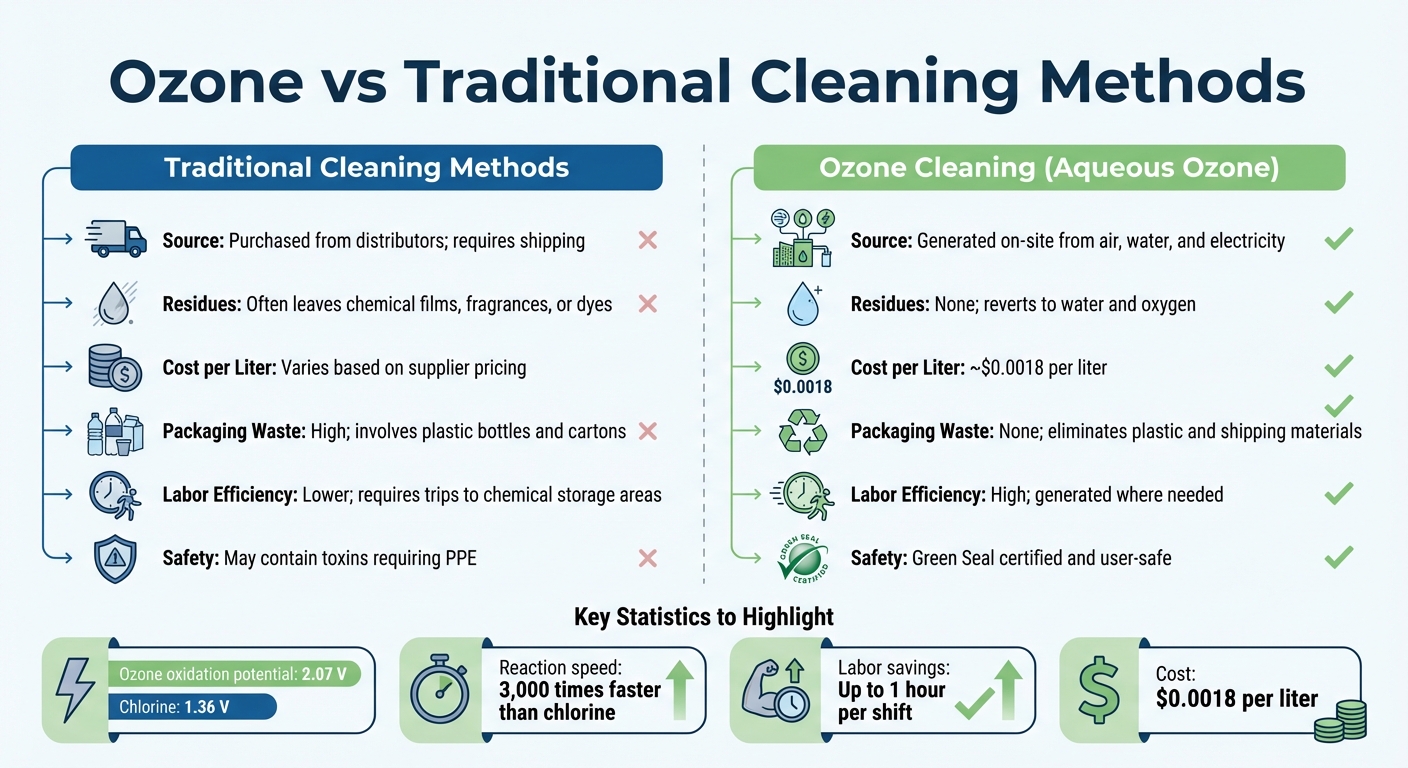 Ozone vs Traditional Cleaning Methods: Cost, Efficiency, and Environmental Impact Comparison
