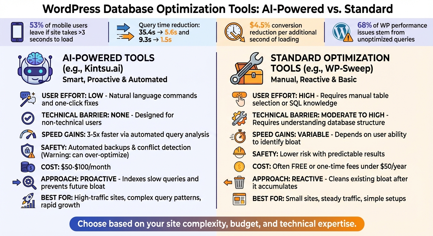 AI-Powered vs Standard WordPress Database Optimization Tools Comparison