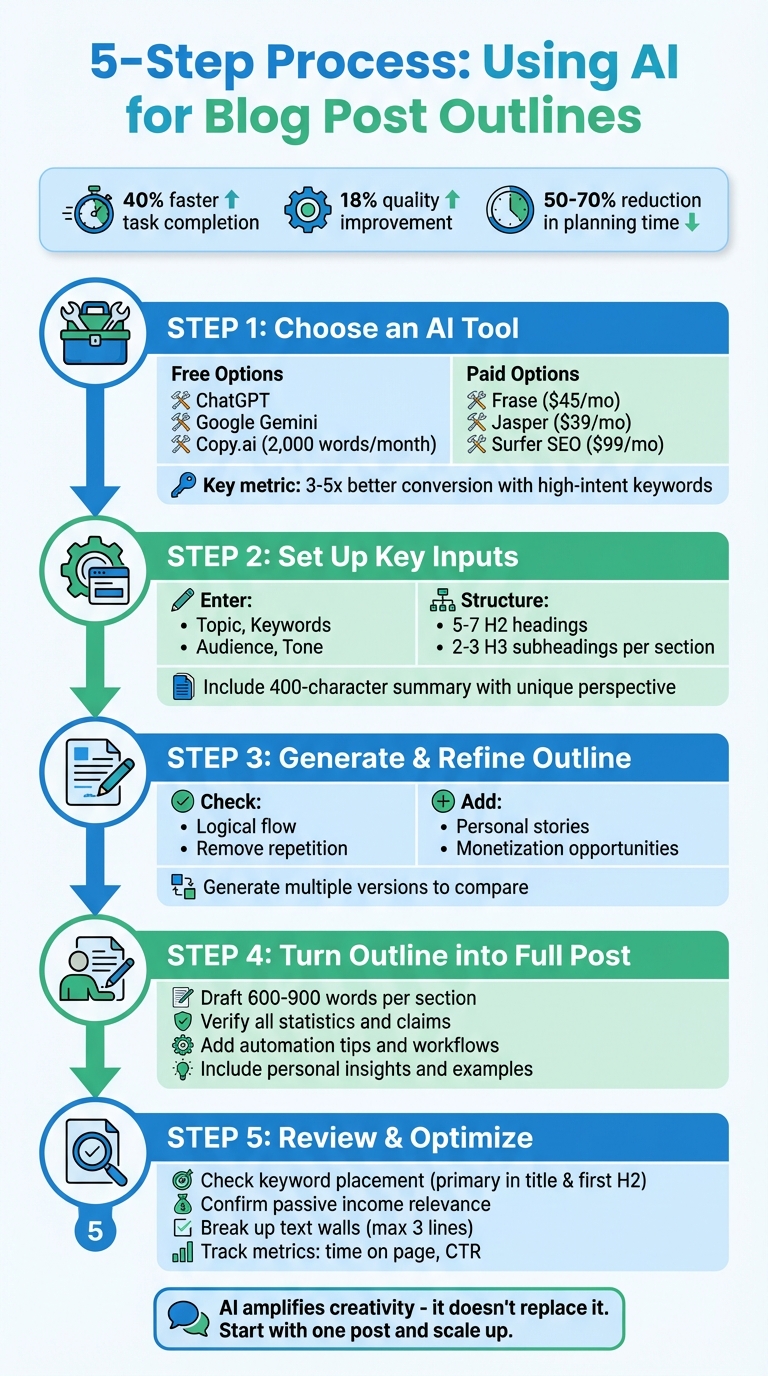 5-Step Process for Using AI to Create Blog Post Outlines