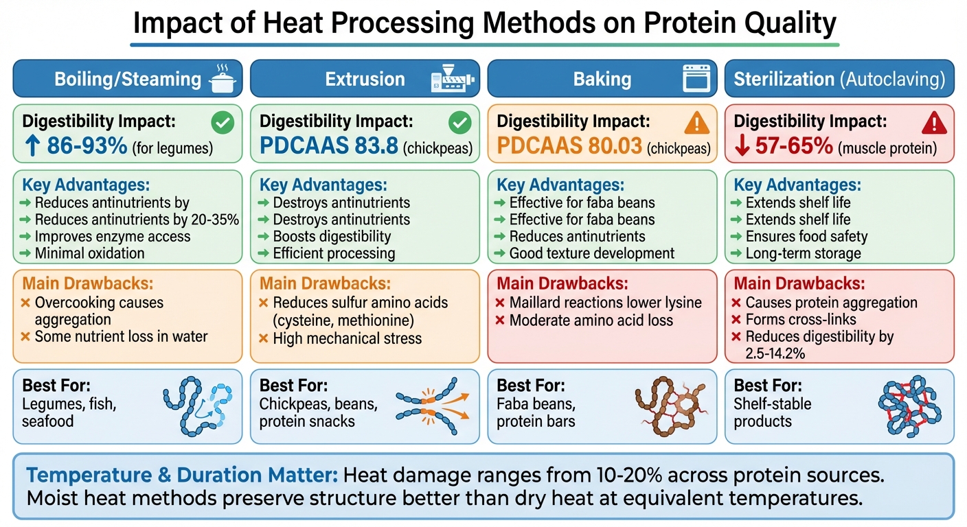 How Heat Processing Methods Affect Protein Digestibility and Quality