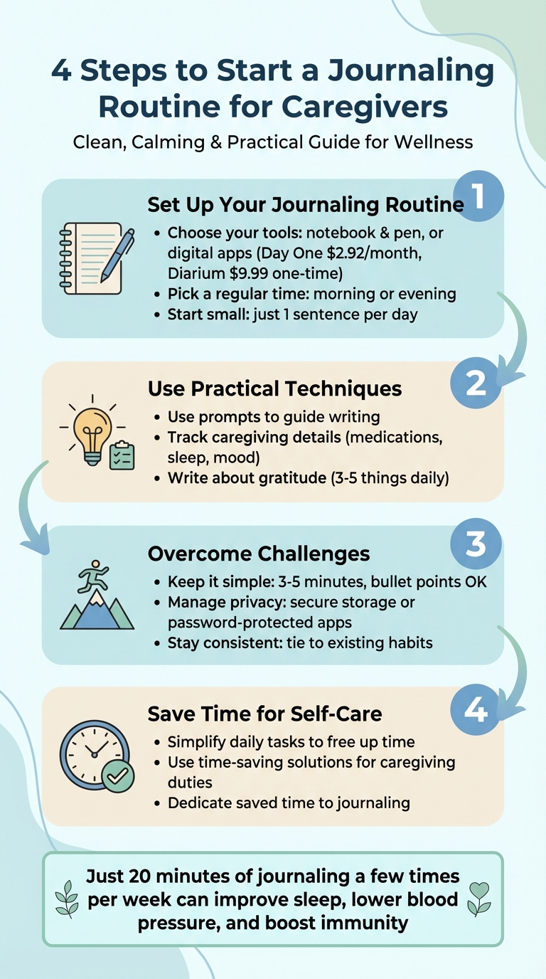 4-Step Guide to Starting a Journaling Routine for Caregivers