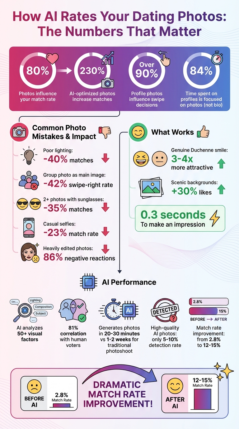 How AI-Optimized Dating Photos Impact Match Rates: Key Statistics