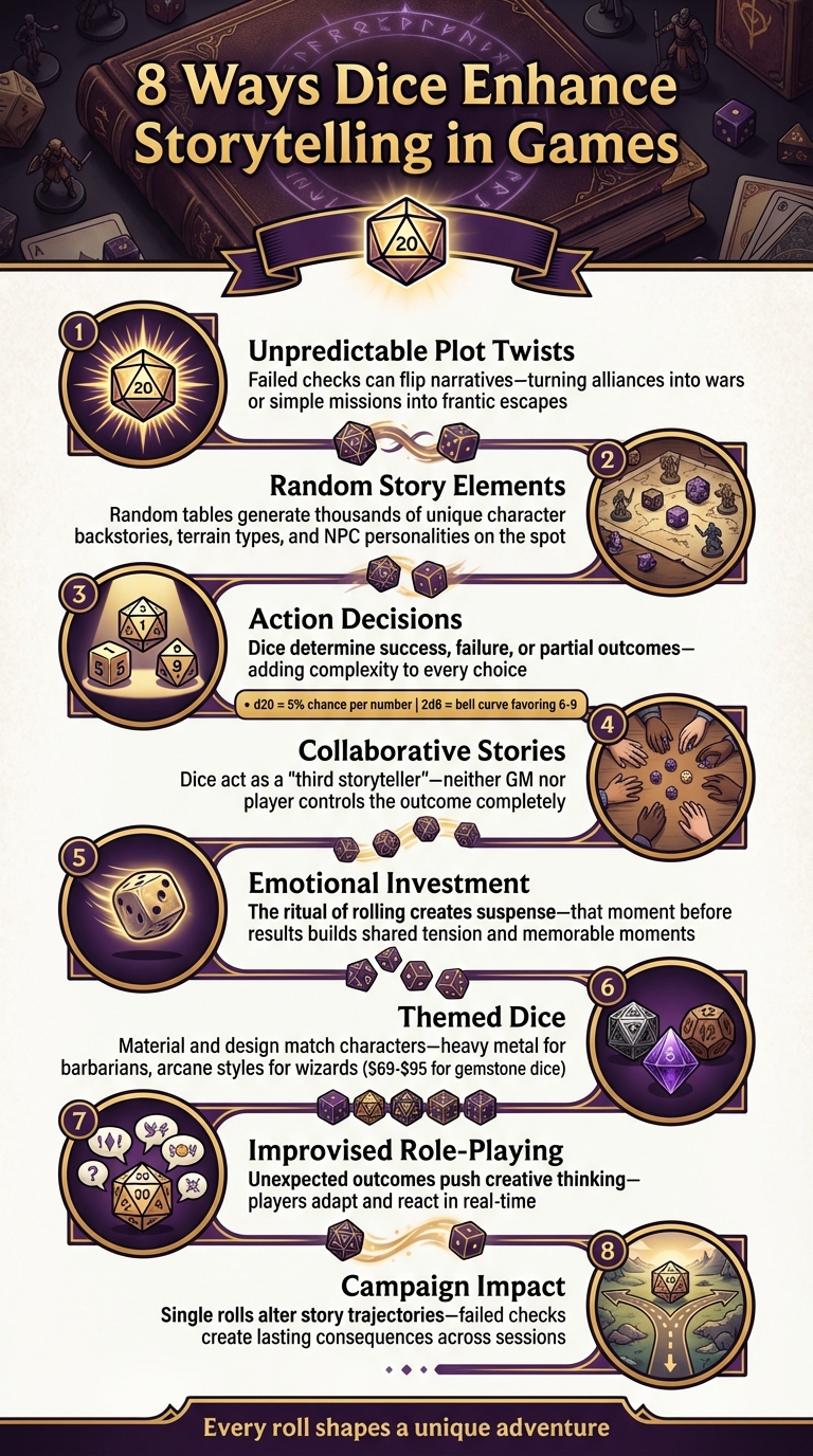 8 Ways Dice Enhance Storytelling in Tabletop Games