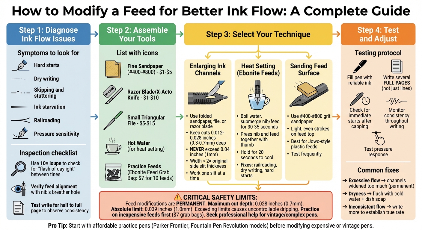 Step-by-Step Guide to Fountain Pen Feed Modification