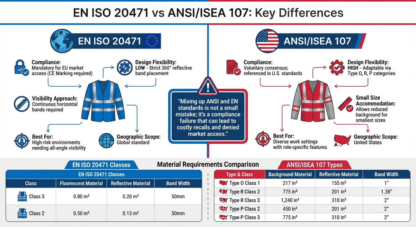 EN ISO 20471 vs ANSI/ISEA 107 Safety Standards Comparison