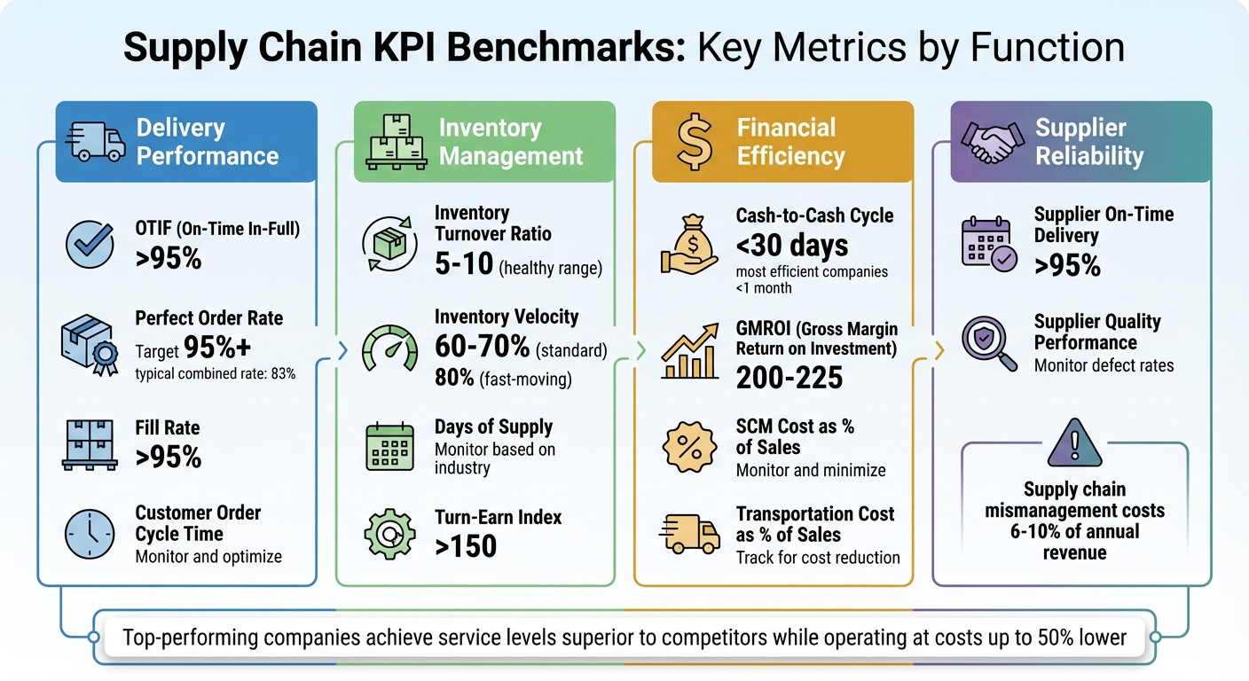 Supply Chain KPI Benchmarks and Target Ranges by Function