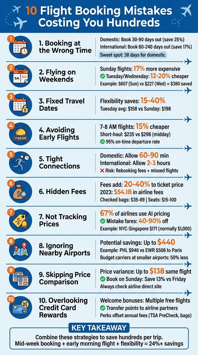 10 Flight Booking Mistakes That Cost You Hundreds - Quick Reference Guide