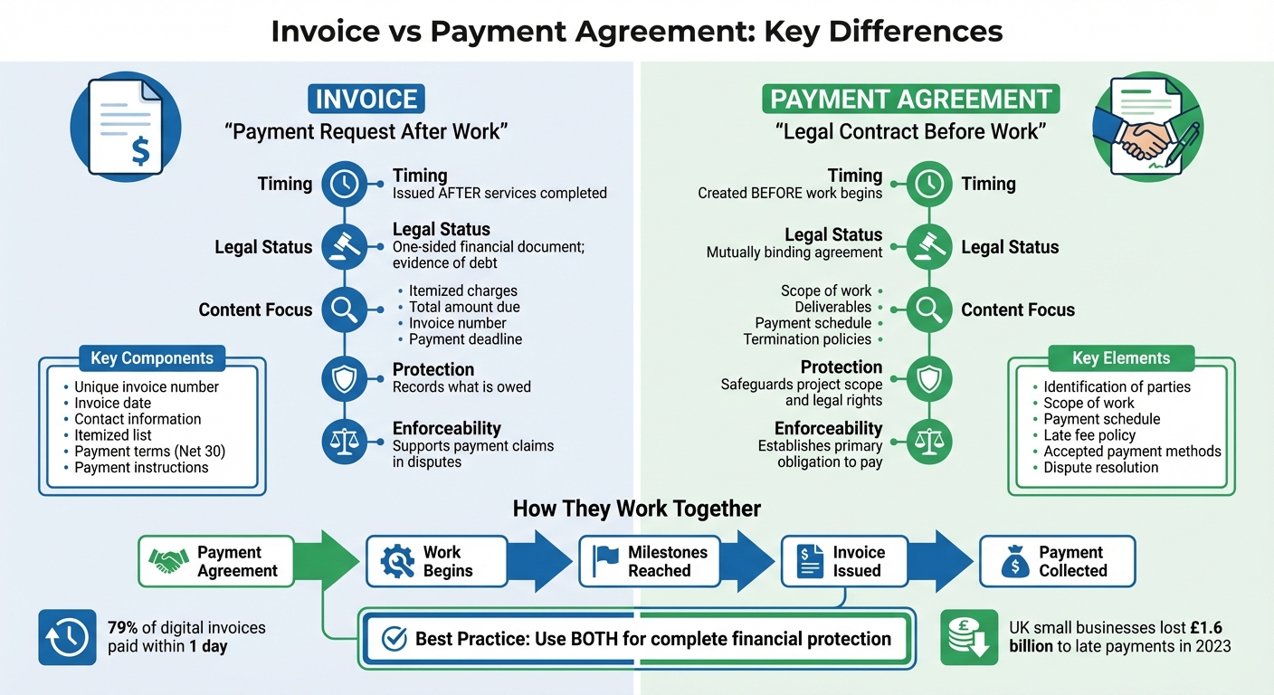 Invoice vs Payment Agreement: Key Differences and When to Use Each