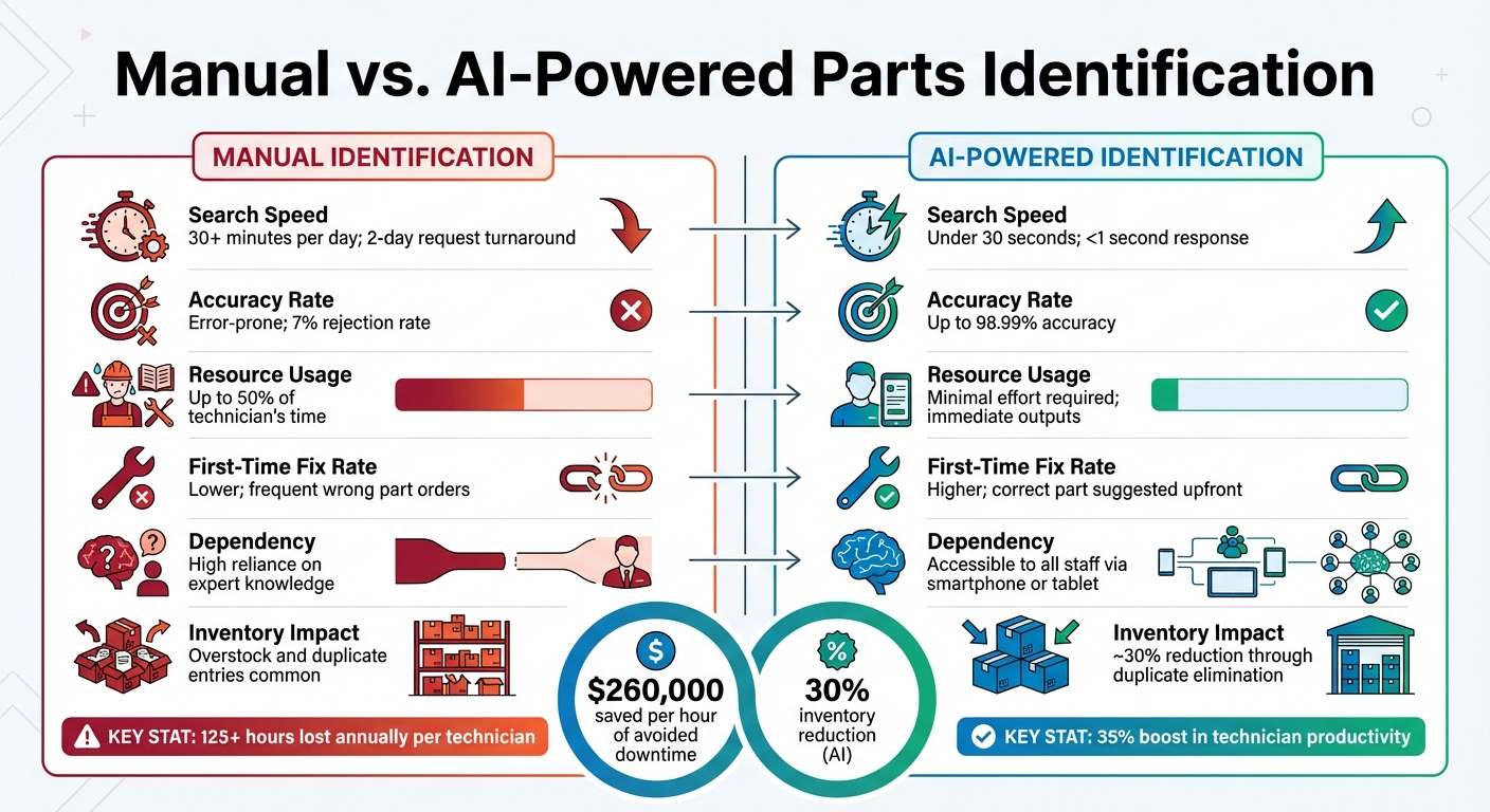 Manual vs AI-Powered Obsolete Parts Identification Performance Comparison