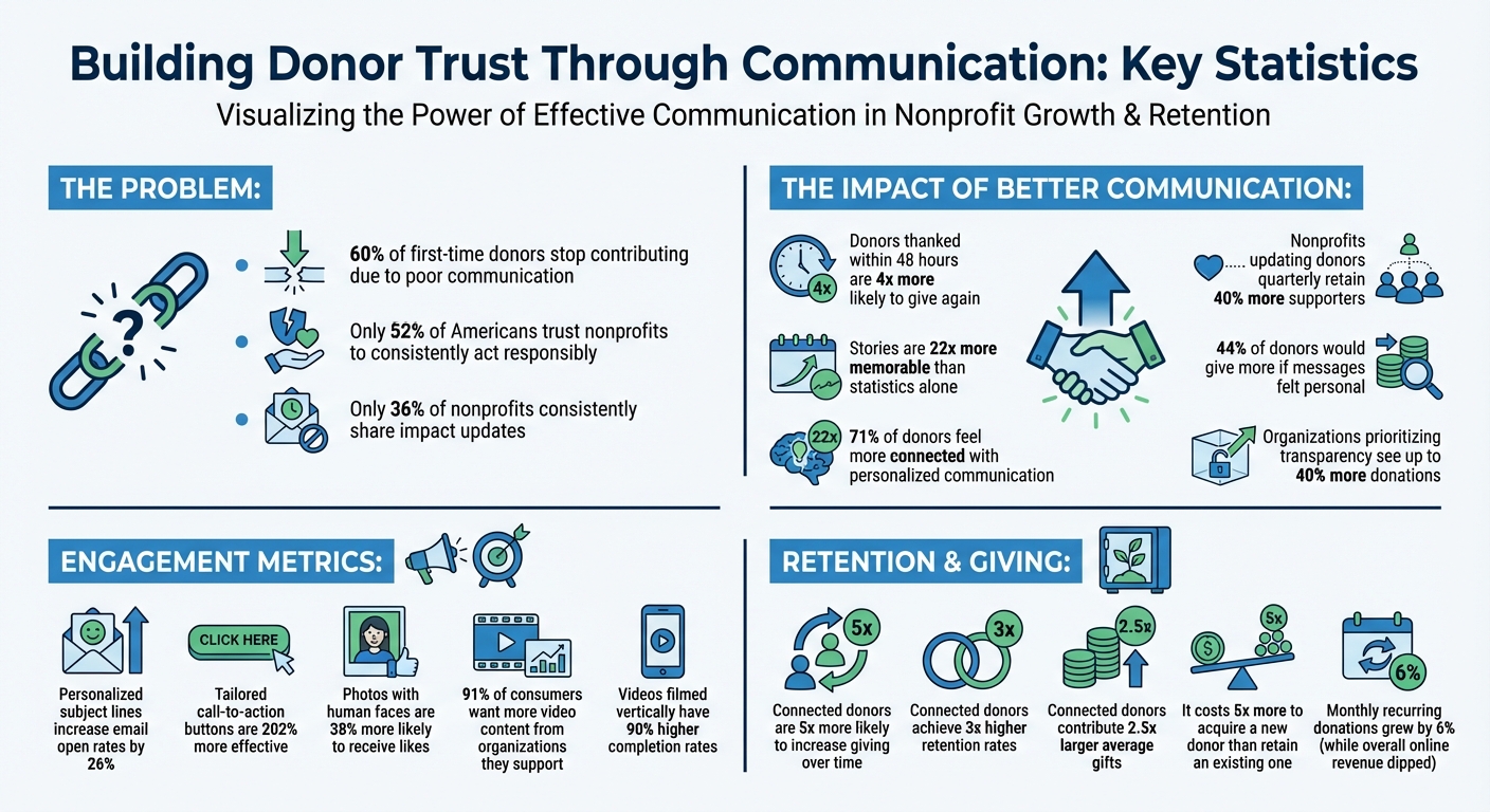 Key Statistics on Donor Trust and Communication Impact