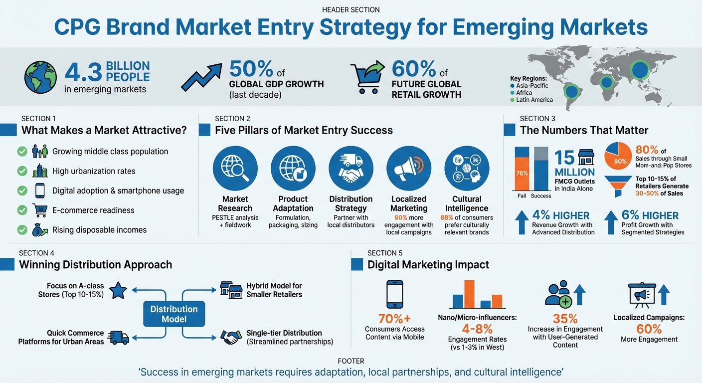 CPG Brand Market Entry Strategy: Key Statistics and Success Factors for Emerging Markets