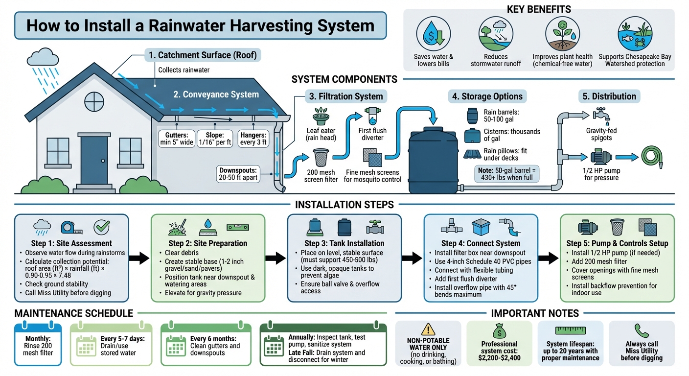 Rainwater Harvesting System Installation Steps and Components Guide