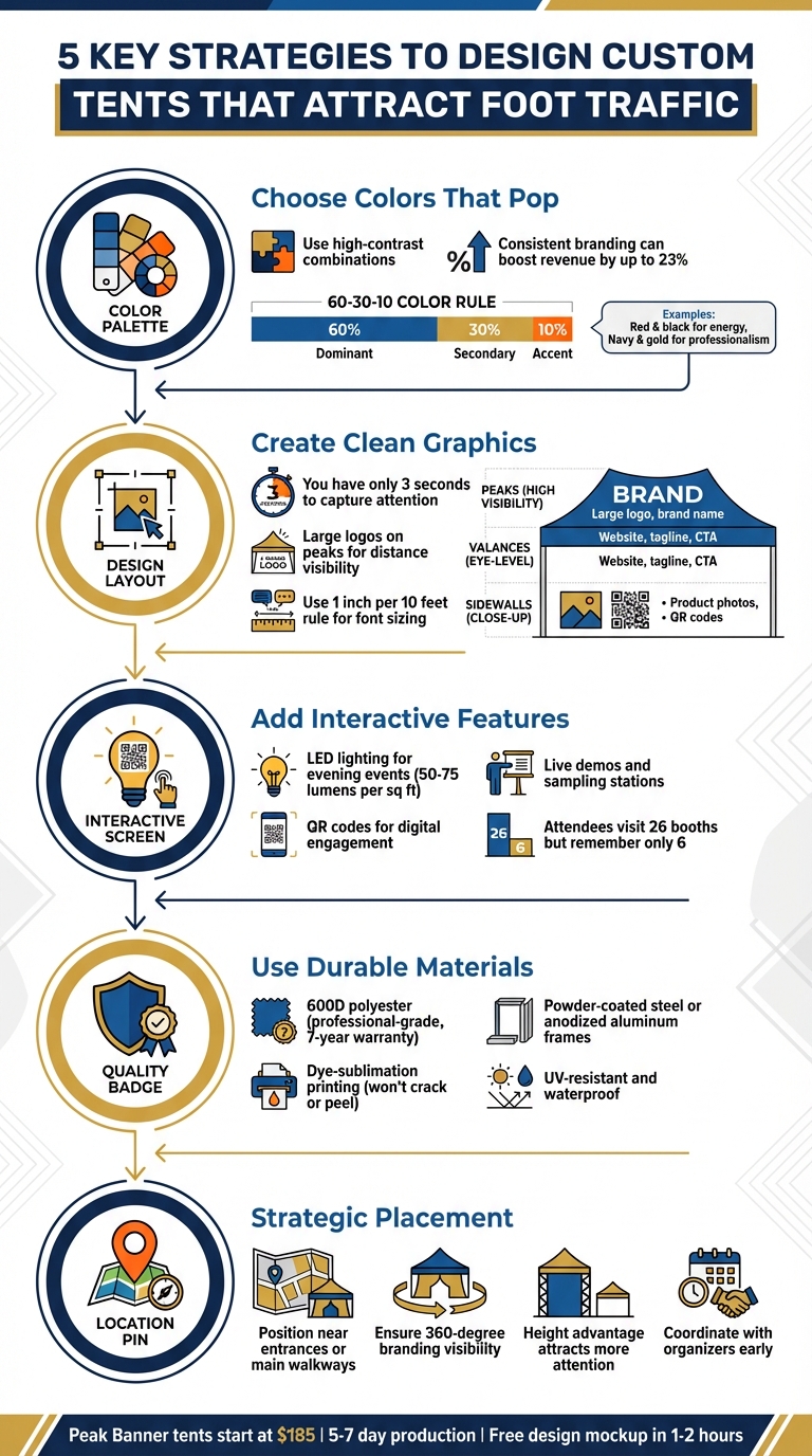 5 Key Strategies to Design Custom Tents That Attract Foot Traffic