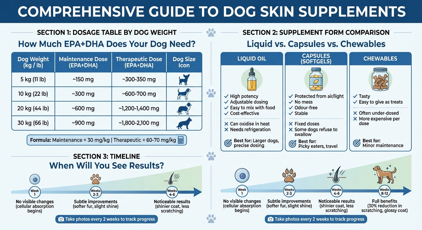 Dog Omega-3 Dosage Guide by Weight and Supplement Form Comparison