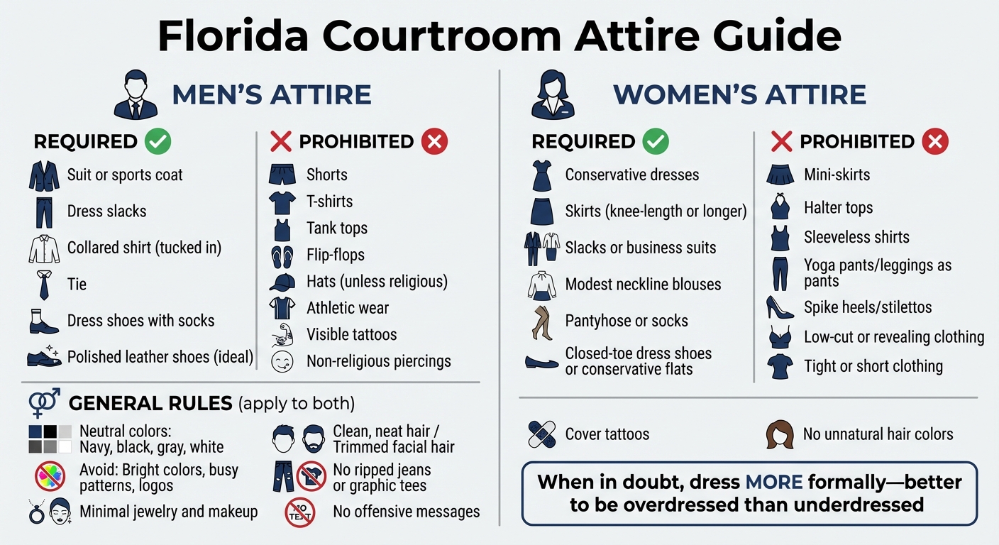 Florida Courtroom Dress Code Guide for Men and Women