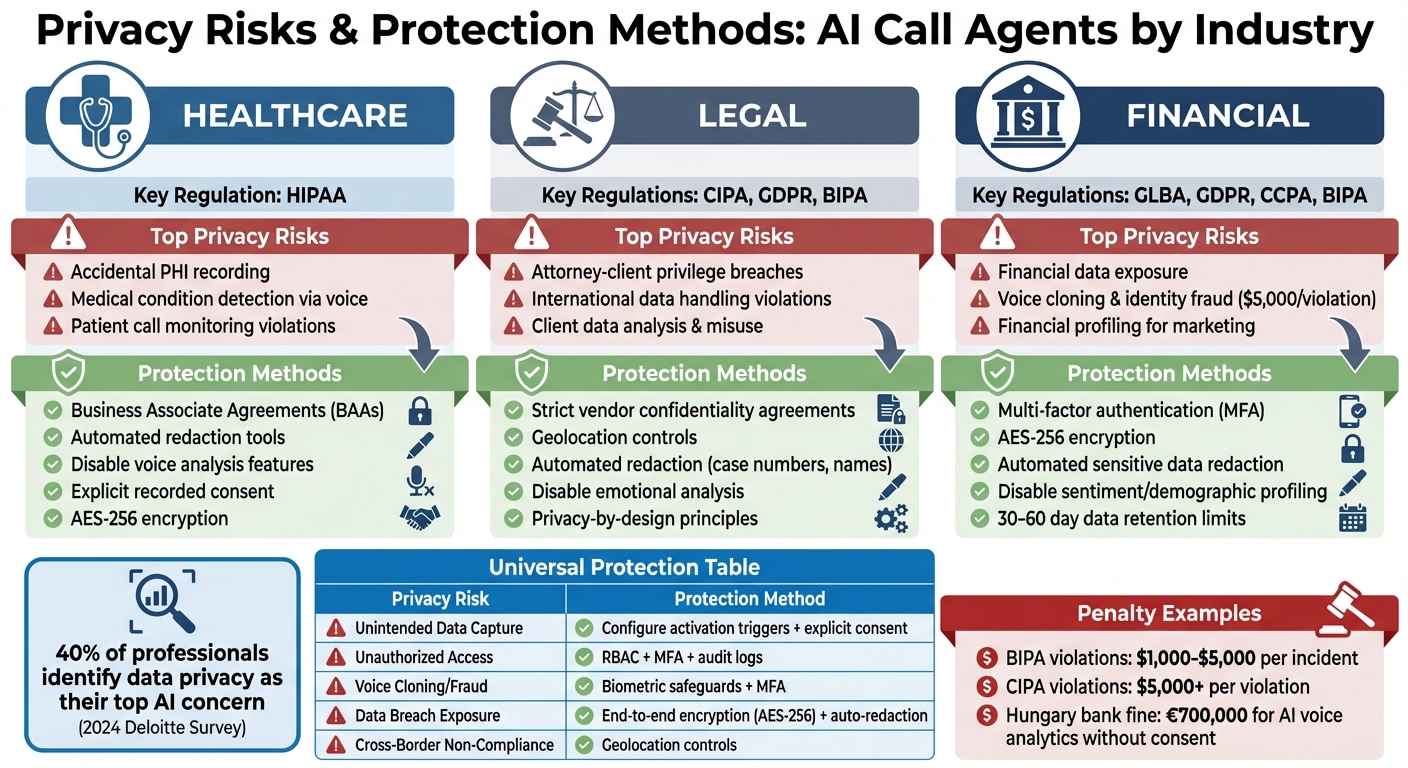 AI Call Agent Privacy Risks and Protection Methods by Industry