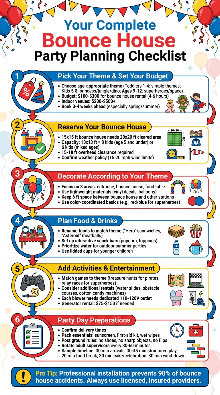6-Step Checklist for Planning a Themed Bounce House Party