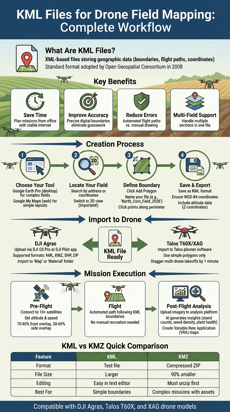 How to Create and Import KML Files for Drone Field Mapping - Step-by-Step Guide