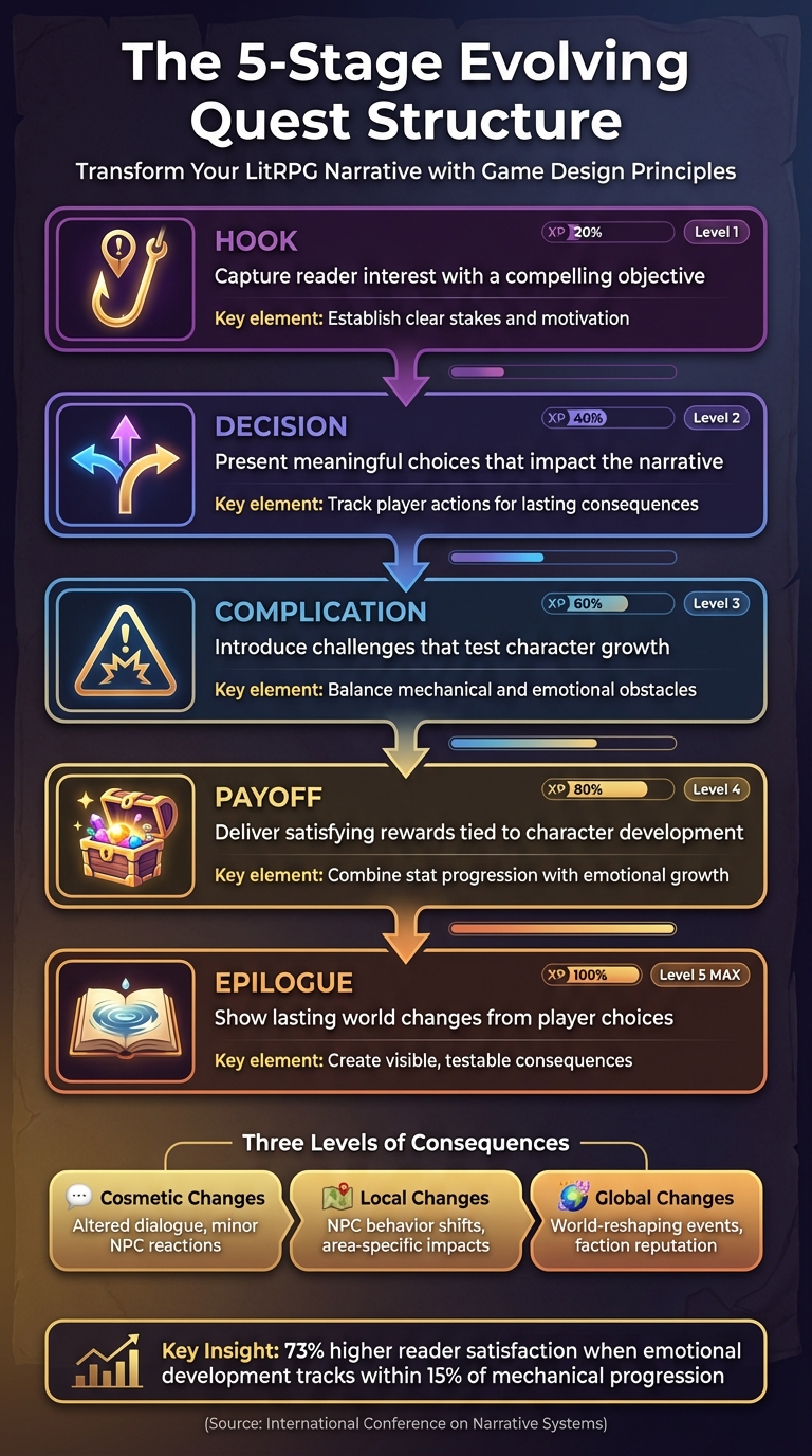 5-Stage Evolving Quest Structure for LitRPG Writers