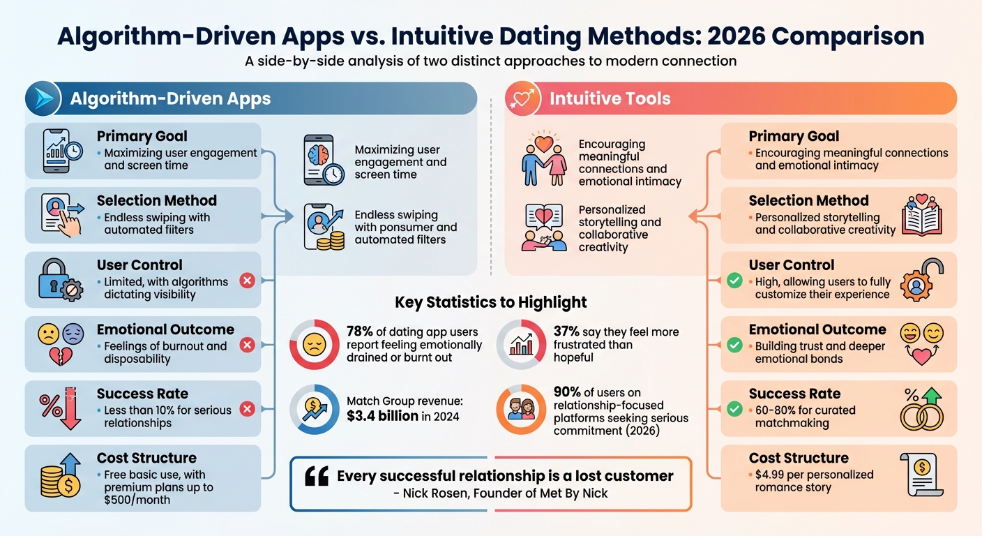 Algorithm-Driven Dating Apps vs Intuitive Dating Methods Comparison 2026